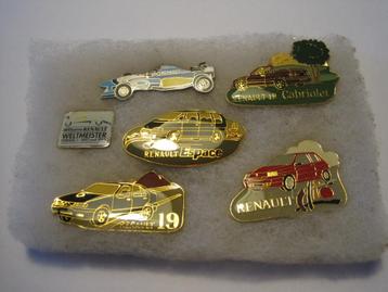 6 leuke Renault pins speldjes R 19 (cabrio) Clio, Espace beschikbaar voor biedingen