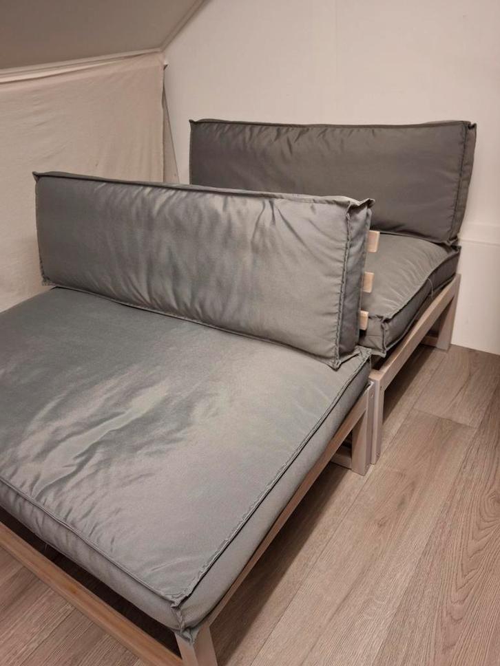 Tuinbank/ loungeset ,Baza, met kussens zgan! 2x en 1  extra, Tuin en Terras, Tuinbanken, Zo goed als nieuw, Wicker, Ophalen