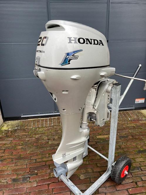 Honda 20pk 4takt langstaart el start  + powertrim + afst bed, Watersport en Boten, Buiten- en Binnenboordmotoren, Gebruikt, Benzine