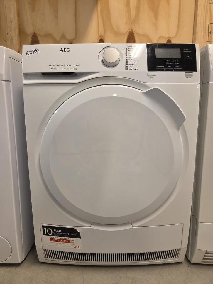 AEG Wasdroger 8kg, Witgoed en Apparatuur, Wasdrogers, Gebruikt, Condens, Voorlader, 6 tot 8 kg, 85 tot 90 cm, Anti-kreukfase, Energieklasse A of zuiniger