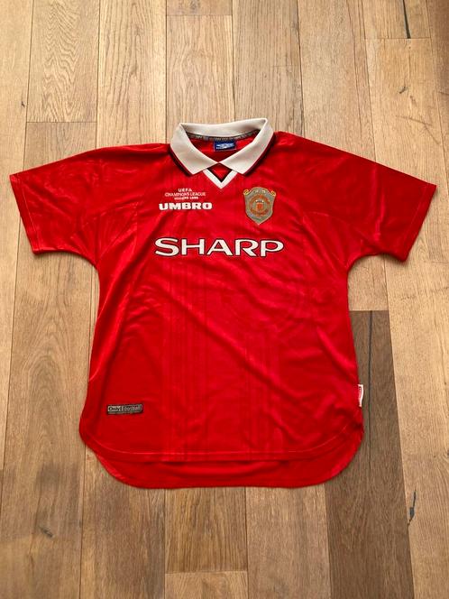 Manchester United 1999/00 Champions League Thuis – Maat L, Sport en Fitness, Voetbal, Gebruikt, Shirt, Maat L, Ophalen of Verzenden