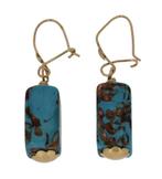 Emaille fraaie 14k gouden dames oorbellen antiek vintage