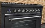 Luxe Fornuis Boretti 90cm antraciet rvs 300 oven 6 pits, Witgoed en Apparatuur, Fornuizen, 60 cm of meer, Ophalen of Verzenden