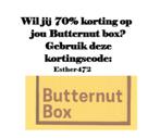 Korting op Butternutbox, Tickets en Kaartjes, Kortingen en Cadeaubonnen, Eén persoon, Kortingsbon, Warenhuis- of Winkelbon