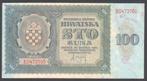 Kroatie 100 Kuna 1941, Verzenden, Overige landen, Los biljet