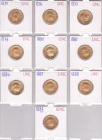 Complete serie van 10 gouden tientjes 1875 / 1889 Willem 3, Postzegels en Munten, Munten | Nederland, Goud, Ophalen of Verzenden