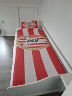 1 persoons dekbedovertrek PSV Eindhoven rood wit gestreept, Dekbedovertrek, Gebruikt, Ophalen of Verzenden, Jongetje of Meisje