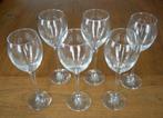 Set van 6 hoge wijnglazen. Afmetingen wijnglas Ø 7,5x21,3 cm, Glas of Glazen, Ophalen of Verzenden, Effen, Glas
