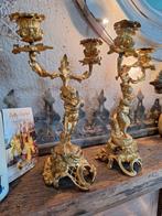 Bronze kandelaars, Antiek en Kunst, Antiek | Klokken, Ophalen of Verzenden