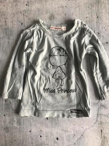 Bakkaboe longsleeve maat 74 shirt grijs prinses lange mouw beschikbaar voor biedingen