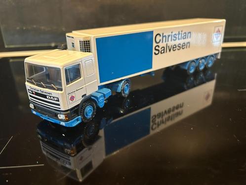 Lion Daf 95 Christian Salvesen met 3 asser koeler in doos, Hobby en Vrije tijd, Modelauto's | 1:50, Zo goed als nieuw, Bus of Vrachtwagen