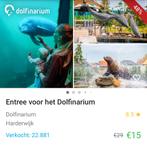 4 kaartjes Dolfinarium, Tickets en Kaartjes, Drie personen of meer, Overige soorten, Overige typen