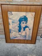 Ziguenerin vintage retro pin up girl zigeuner woonwagen, Antiek en Kunst, Ophalen