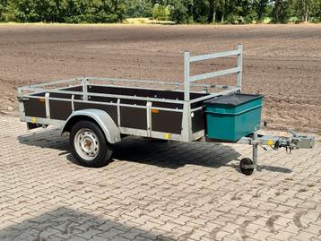 ZGAN aanhanger grote 256x130 gegalv aanhangwagen enkelasser beschikbaar voor biedingen