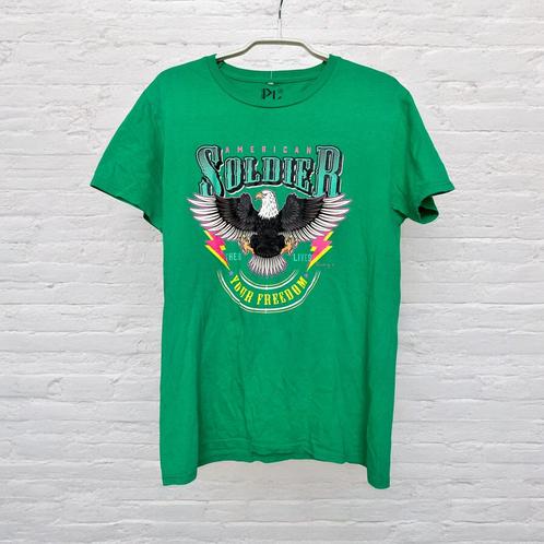 Pinned By K T-shirt Maat S Groen Adelaar Soldier, Kleding | Dames, T-shirts, Zo goed als nieuw, Maat 36 (S), Groen, Korte mouw