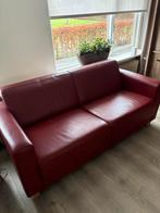 Nette leren bank - rood, Ophalen, Gebruikt, 150 tot 200 cm, Driepersoons