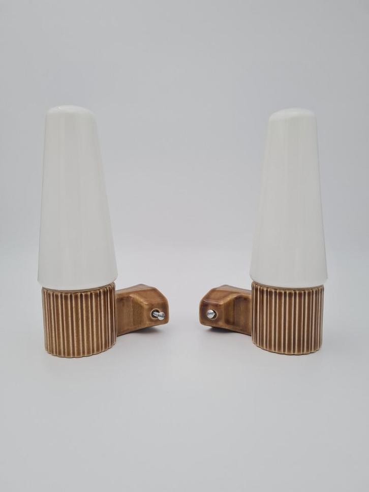 Twee vintage 50s/60s badkamerlampjes, Hans-Agne Jakobsson, Antiek en Kunst, Kunst | Designobjecten, Ophalen of Verzenden