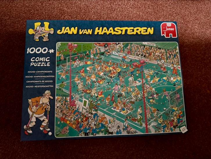 Jan van Haasteren puzzel de hockeykampioenschappen, Hobby en Vrije tijd, Denksport en Puzzels, Zo goed als nieuw, Legpuzzel, 500 t/m 1500 stukjes