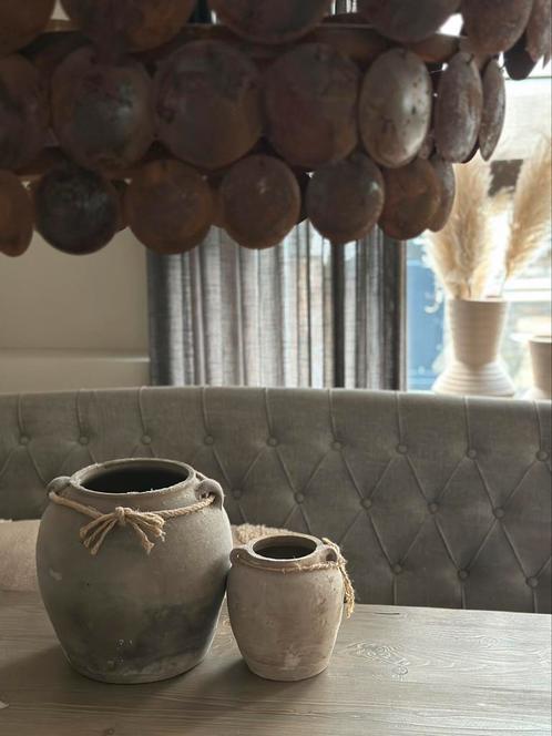 Twee landelijke kruiken, Huis en Inrichting, Woonaccessoires | Vazen, Zo goed als nieuw, Overige kleuren, Minder dan 50 cm, Ophalen of Verzenden