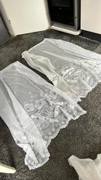 Witte gordijnen tweestukken met elk stuk h 140 b133, Caravans en Kamperen, Ophalen, Zo goed als nieuw