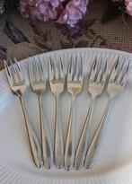 Set van 6 brocante gebaksvorkjes, Gero, "polka", nr. 507, Antiek en Kunst, Curiosa en Brocante, Ophalen of Verzenden
