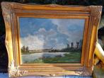 Olieverf op Doek Schilderij "Het Landschap", Gesigneerd, Ophalen of Verzenden
