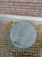 Gegalvaniseerde vuilnisbak Vintage, Tuin en Terras, Bloembakken en Plantenbakken, Ophalen, Tuin, Gebruikt, Rond