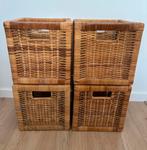 Set van 4 rieten manden Ikea, Huis en Inrichting, Woonaccessoires | Schalen en Manden, Mand, Vierkant, Ophalen of Verzenden, Zo goed als nieuw