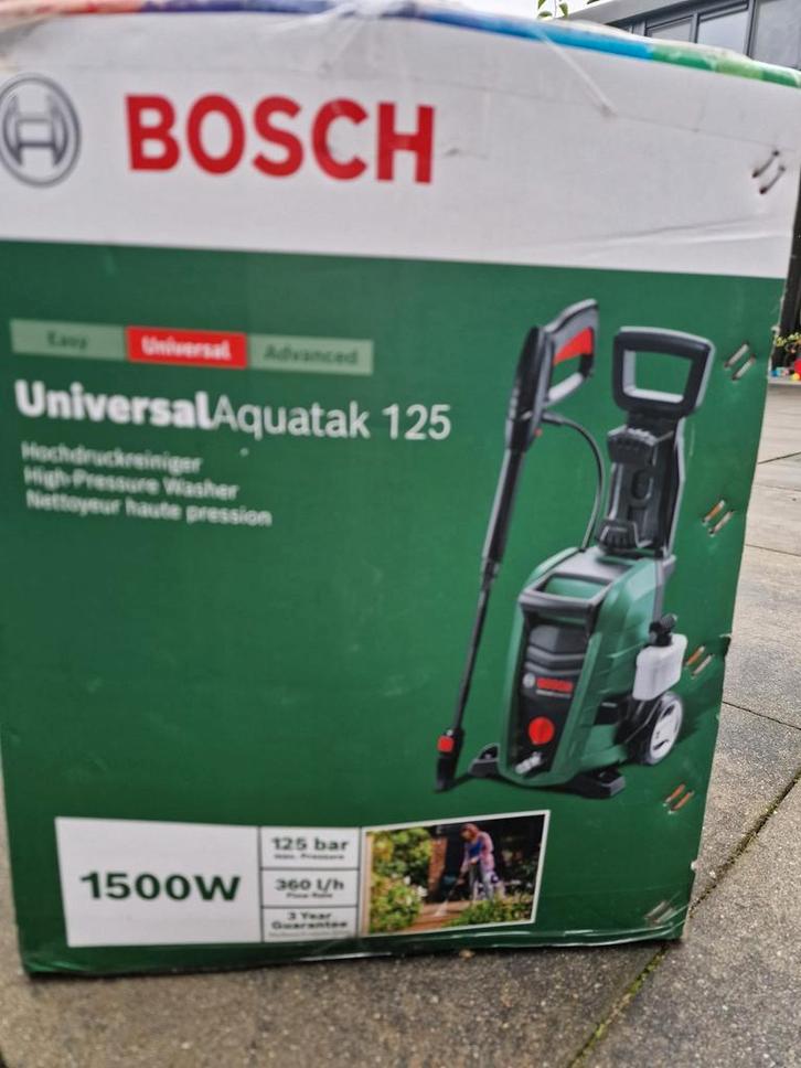 Bosch UniversalAquatak 125 Hogedrukreiniger, Tuin en Terras, Hogedrukreinigers, Gebruikt, Elektrisch, Met regelbare waterdruk