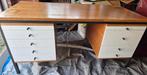 Vintage Houten Bureau met Diepe Laden, Huis en Inrichting, Bureaus, Ophalen