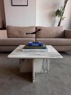 Carrara marmeren salontafel / bijzettafel, Huis en Inrichting, Tafels | Salontafels, Ophalen, Overige materialen, 50 tot 100 cm
