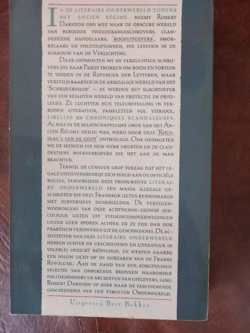 De literaire onderwereld tijdens ancien régime' :R Darnton, Boeken, Overige Boeken, Gelezen, Ophalen of Verzenden