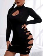 Sexy zwarte uitgesneden bodycon jurk xs en S, Nieuw, Maat 34 (XS) of kleiner, Ophalen of Verzenden, Zwart
