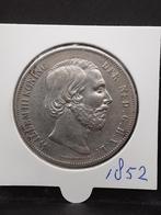 Rijksdaalder 1852 koning Willem III, Postzegels en Munten, Munten | Nederland, Koning Willem III, Zilver, Ophalen of Verzenden