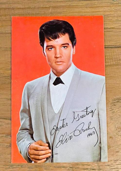 Originele Elvis Presley Easter Card - USA 1969 - Mint!, Verzamelen, Muziek, Artiesten en Beroemdheden, Zo goed als nieuw, Foto of Kaart