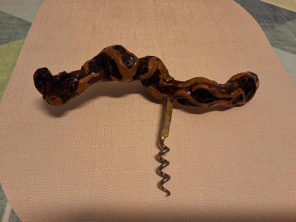 Vintage Wortelkurkentrekker van Wortelhout wijnrank, Ophalen of Verzenden