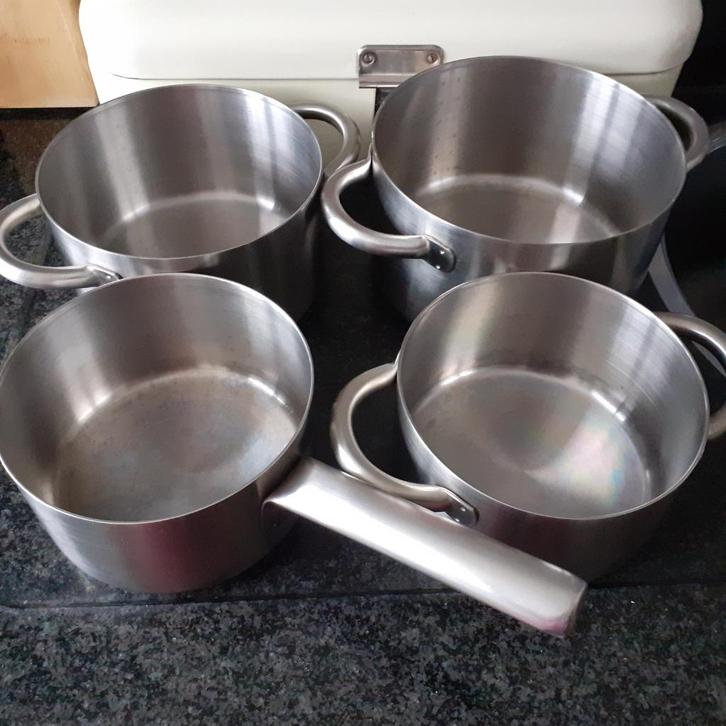 Pannenset van BK, Huis en Inrichting, Keuken | Potten en Pannen, Gebruikt, Pannenset, Rvs, Inductieplaat, Keramische plaat, Ophalen