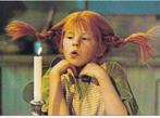 Pippi Langkous blaast kaars uit Ansichtkaart prima staat, Verzenden, 1980 tot heden, Ongelopen, Sterren en Beroemdheden