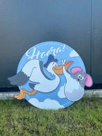 Geboortebord Ooievaar - te personaliseren met naam!, Kinderen en Baby's, Ophalen of Verzenden, Nieuw, Geboortebord