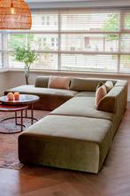 4X6 sofa modulaire grote lounge bank XXL velours groen, Huis en Inrichting, Stof, Ophalen of Verzenden, Zo goed als nieuw