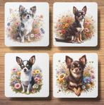 Chihuahua Lente Onderzetters met houder, Ophalen of Verzenden, Nieuw, Glas of Kopje