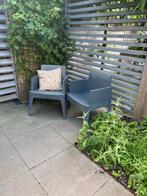 6 mooie ‘the box’ tuinstoelen stapelbaar, Tuin en Terras, Ophalen, Gebruikt, Kunststof, Stapelbaar