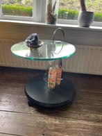 Bijzettafel, Huis en Inrichting, Minder dan 55 cm, Gebruikt, Rond, Glas