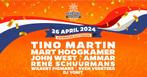 Helden van oranje 2 kaarten Rotterdam 26 april tino Martin, Tickets en Kaartjes, Twee personen