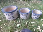 3 keulse bloempotten., Ophalen, Rond, Zo goed als nieuw, Aardewerk