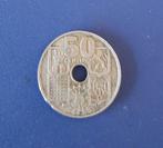 Muntje: 50 centimos Spanje 1949, Ophalen of Verzenden, Losse munt, Overige landen