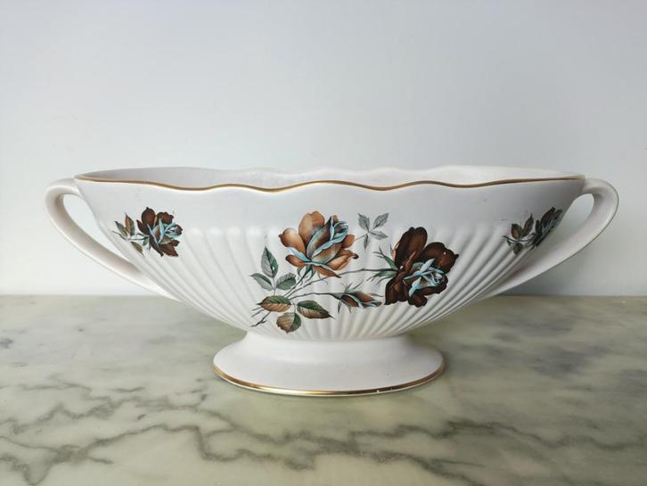 Flora Keramiek Gouda “Gracia” schaal (model 2034),, Antiek en Kunst, Antiek | Keramiek en Aardewerk, Ophalen of Verzenden