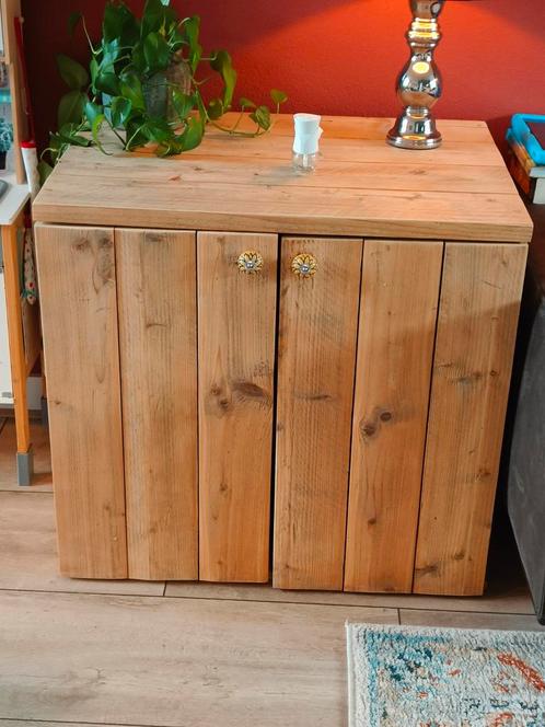Steigerhouten kast, Huis en Inrichting, Kasten | Dressoirs, Gebruikt, 25 tot 50 cm, Ophalen