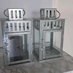2 metalen lantaarns, Huis en Inrichting, Ophalen, Zo goed als nieuw, Metaal