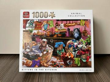 King Puzzel: Kittens in the Kitchen - 1000 stukjes beschikbaar voor biedingen